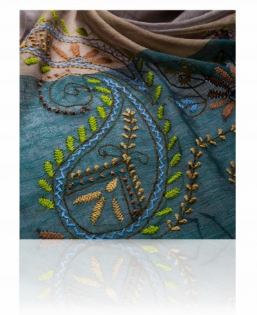 Палантин Женский ZW.EMB/GREEN